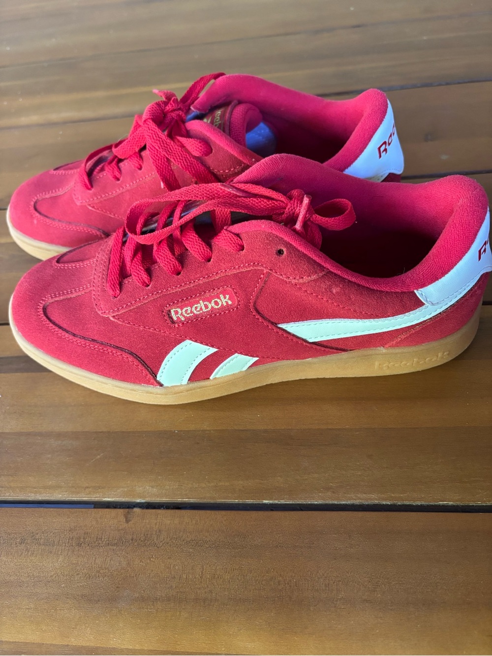 Women’s Reebok Red Suede Sneakers - NWOT
